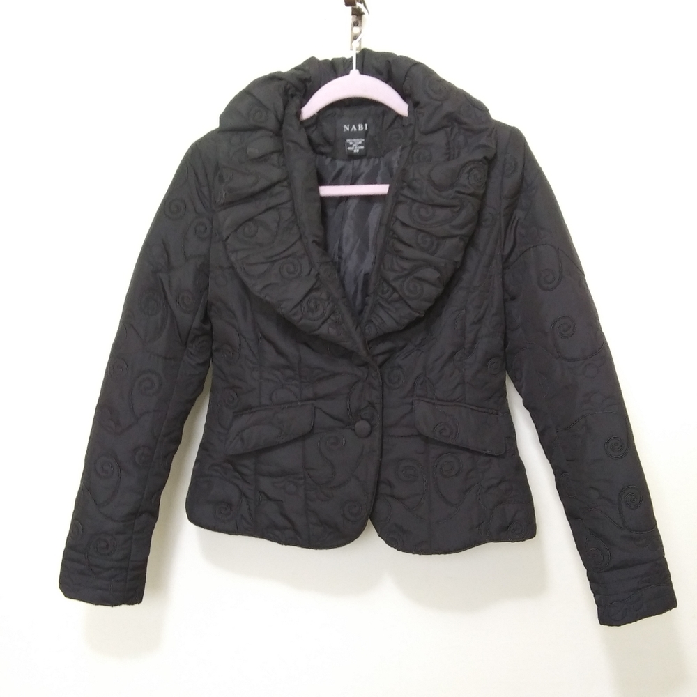 NABI Quilted Light Weight Black Jacket Sizes XS/S